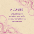 BILLETS A L'UNITE SAISON 26-27